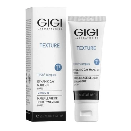 קרם לחות דמי מייק אפ עם MEDIUM 02 30 spf סדרת טקסטור GIGI TEXTUR ג'יג'י - 50 מ