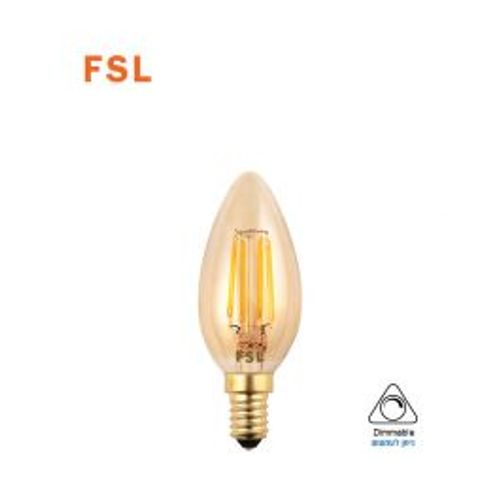 נר, נורת אווירה פילמנט אמבר FSL