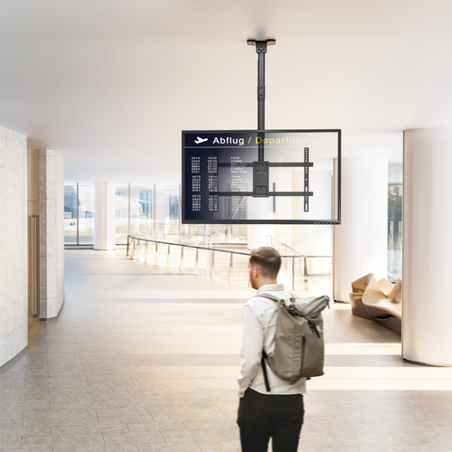 זרוע למסכים לתליה מהתקרה לטלוויזיה למחשב עד Lumi Brateck 43