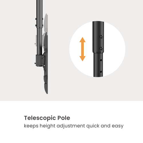 זרוע למסכים לתליה מהתקרה לטלוויזיה למחשב עד Lumi Brateck 43