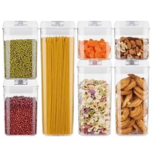סט קופסאות אחסון מזון 14 חלקים לבן La Kitchenette Fresh&Lock