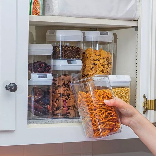 סט קופסאות אחסון מזון 14 חלקים לבן La Kitchenette Fresh&Lock