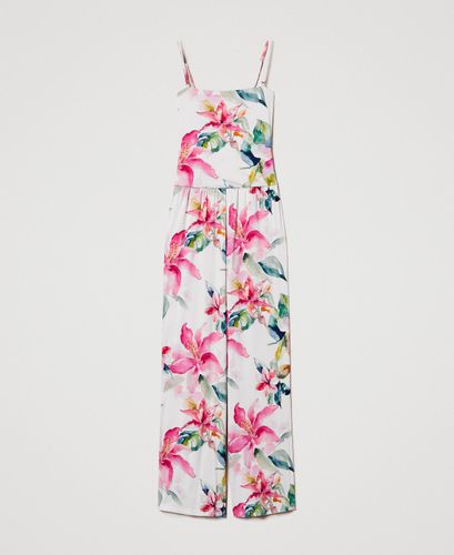 Jumpsuit-trousers with floral print