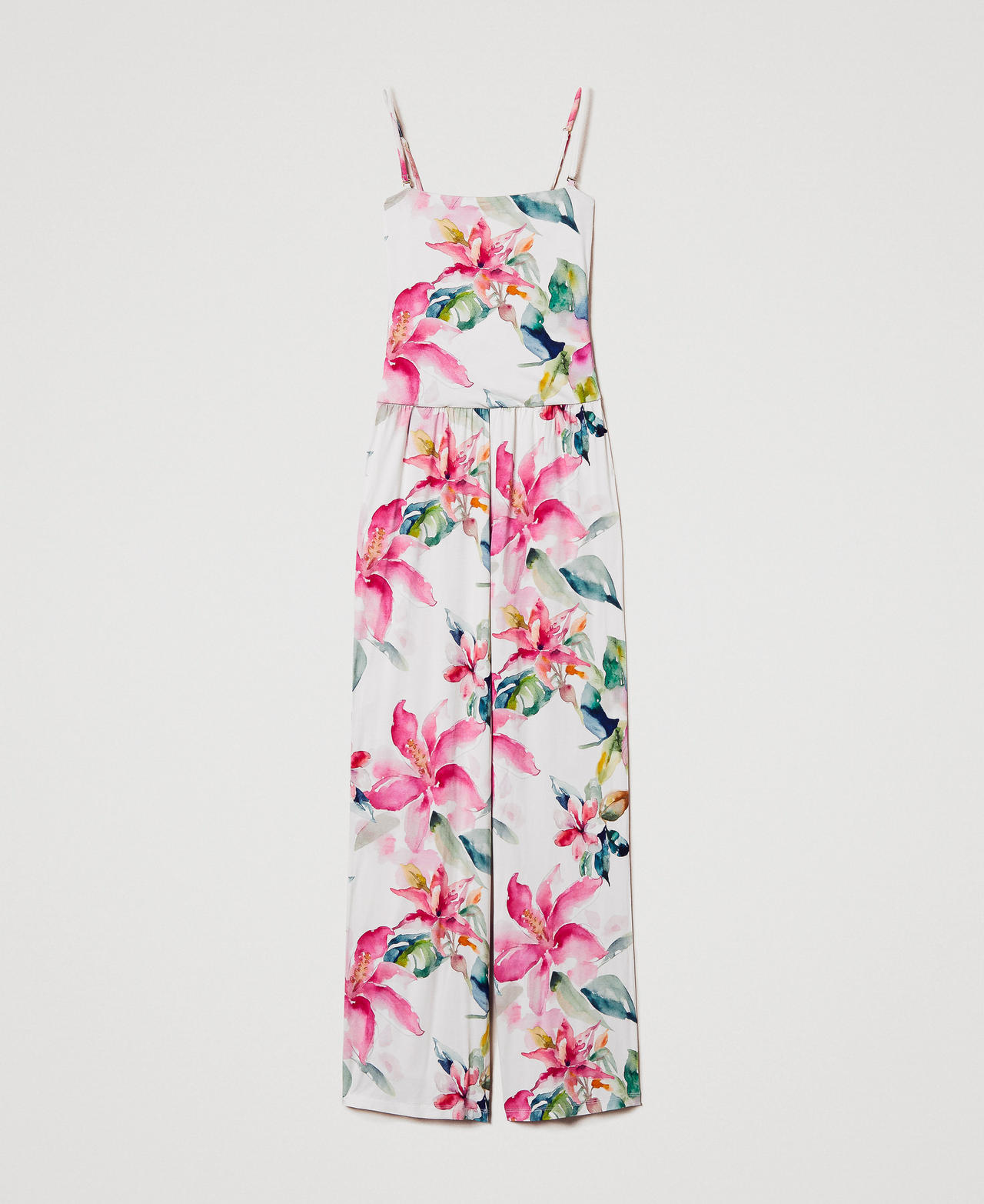 Jumpsuit-trousers with floral print