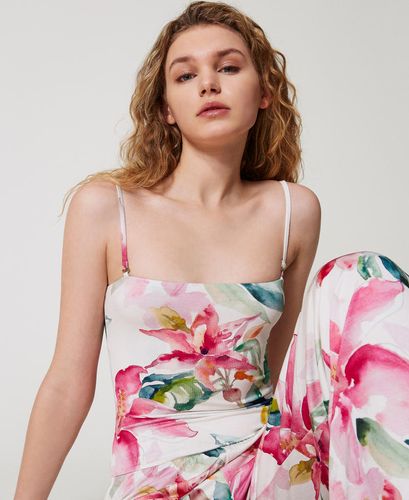 Jumpsuit-trousers with floral print
