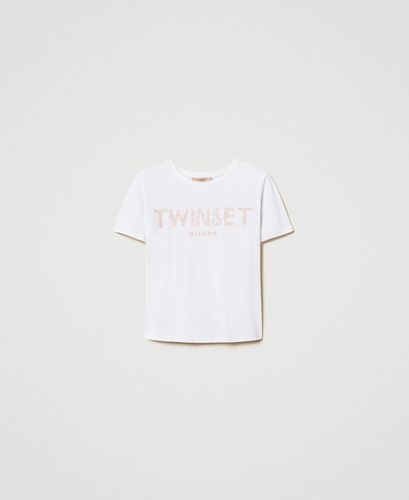 T-shirt with Oval T logo embroidery