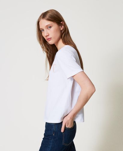T-shirt with Oval T logo embroidery