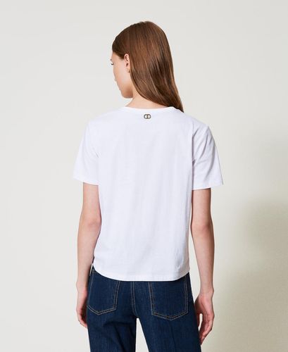 T-shirt with Oval T logo embroidery