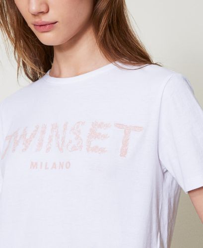 T-shirt with Oval T logo embroidery