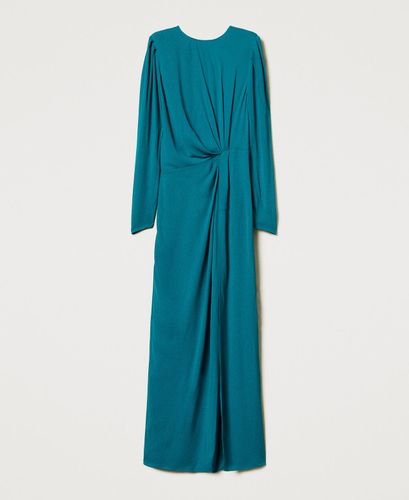Long dress in crêpe de Chine