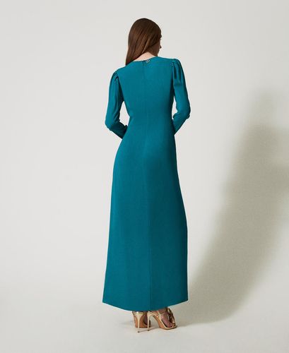 Long dress in crêpe de Chine