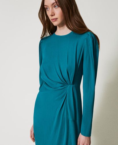 Long dress in crêpe de Chine