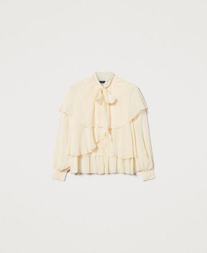 Georgette blouse with flounces