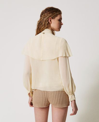 Georgette blouse with flounces