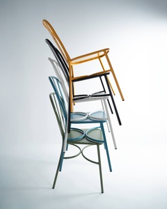 כסא אוכל אלומיניום צ׳רלי ללא ידיות