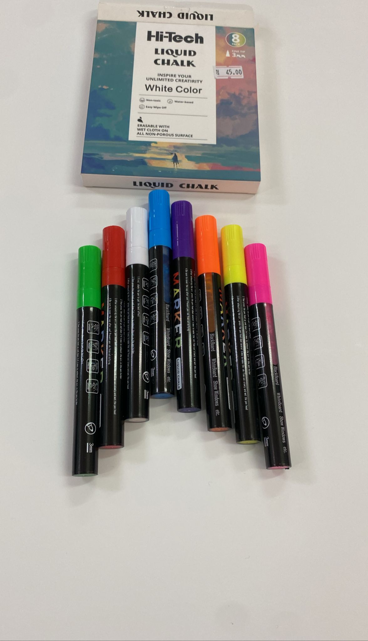 סט טושי גיר 8 גוונים HITECH