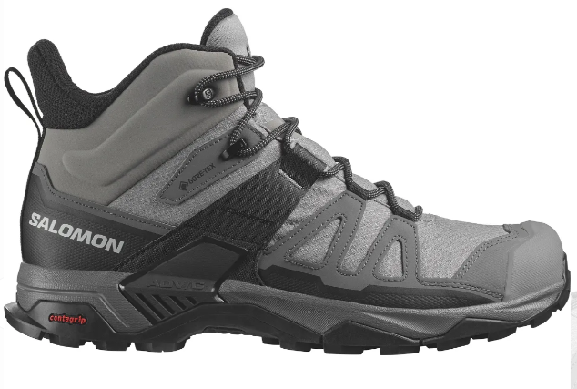 נעלי גברים נעלי גברים X Ultra 4 Mid Gtx אפורות - Salomon