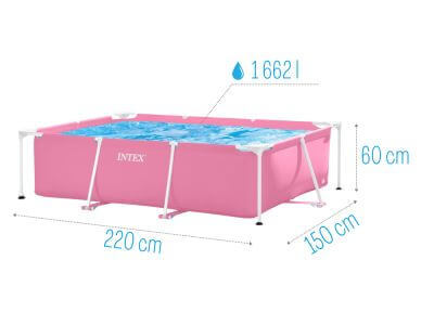 בריכה מלבנית צינורות בצבע ורוד 28266