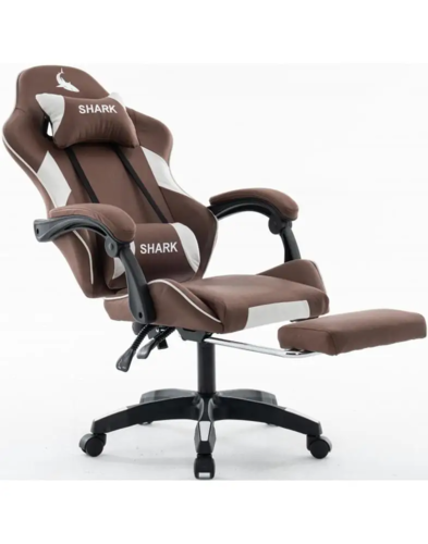 כיסא משחקים - דגם Shark - חום