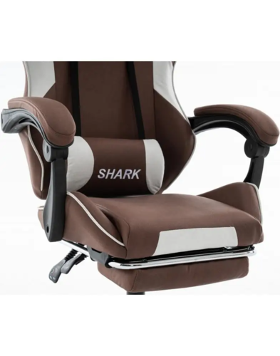 כיסא משחקים - דגם Shark - חום