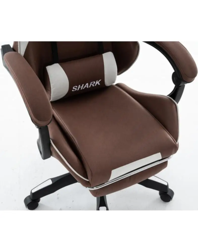 כיסא משחקים - דגם Shark - חום