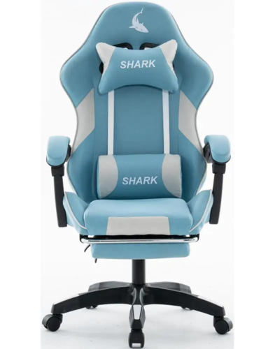 כיסא משחקים - דגם Shark - תכלת