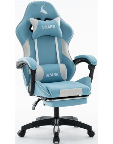 כיסא משחקים - דגם Shark - תכלת