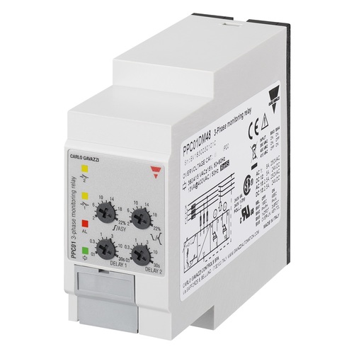 DPC01 PPC01 בקר מתח 3 פאזות, מתח וסדר פאזות.