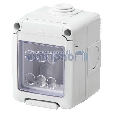 קופסה מוגנת מים להתקנה על הטיח 2 מודול Gewiss System Combi