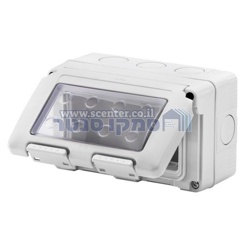 קופסה מוגנת מים להתקנה על הטיח 4 מודול Gewiss System Combi
