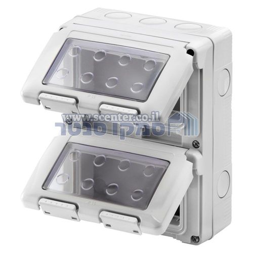 קופסה מוגנת מים להתקנה על הטיח 8 מודול Gewiss System Combi