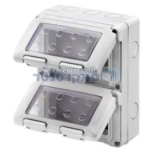קופסה מוגנת מים להתקנה על הטיח 8 מודול Gewiss System Combi
