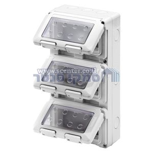 קופסה מוגנת מים להתקנה על הטיח 12 מודול Gewiss System Combi