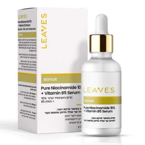 LEAVES סרום ניאצינמיד טהור 10% + ויטמין B5