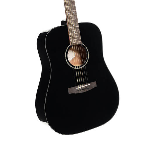 גיטרה אקוסטית שחורה CORT EARTH 60 BK Solid Top