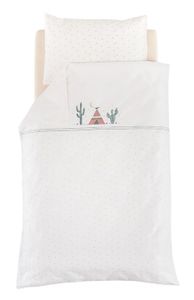 סט 5 חלקים 100% כותנה היפראלרגנית למיטת תינוק / מעבר (שמיכה, כרית, ציפית, ציפה, סדין) - Cactus Love