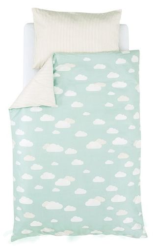 סט 5 חלקים 100% כותנה היפראלרגנית למיטת תינוק / מעבר (שמיכה, כרית, ציפית, ציפה, סדין) - Cloudlet