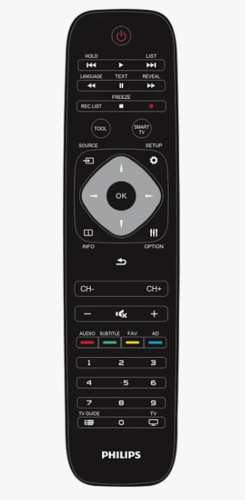 שלט מקורי אוניברסלי לטלויזיה חכמה פיליפס philips smart TV דגם PH1