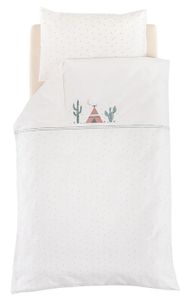 סט ציפה וציפית 100% כותנה היפראלרגנית לעריסה / מיטת תינוק - Cactus Love