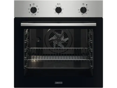 תנור בנוי Zanussi ZOHTC1X2 מנירוסטה מוברשת עם פאנל בקרה דיגיטלי.
