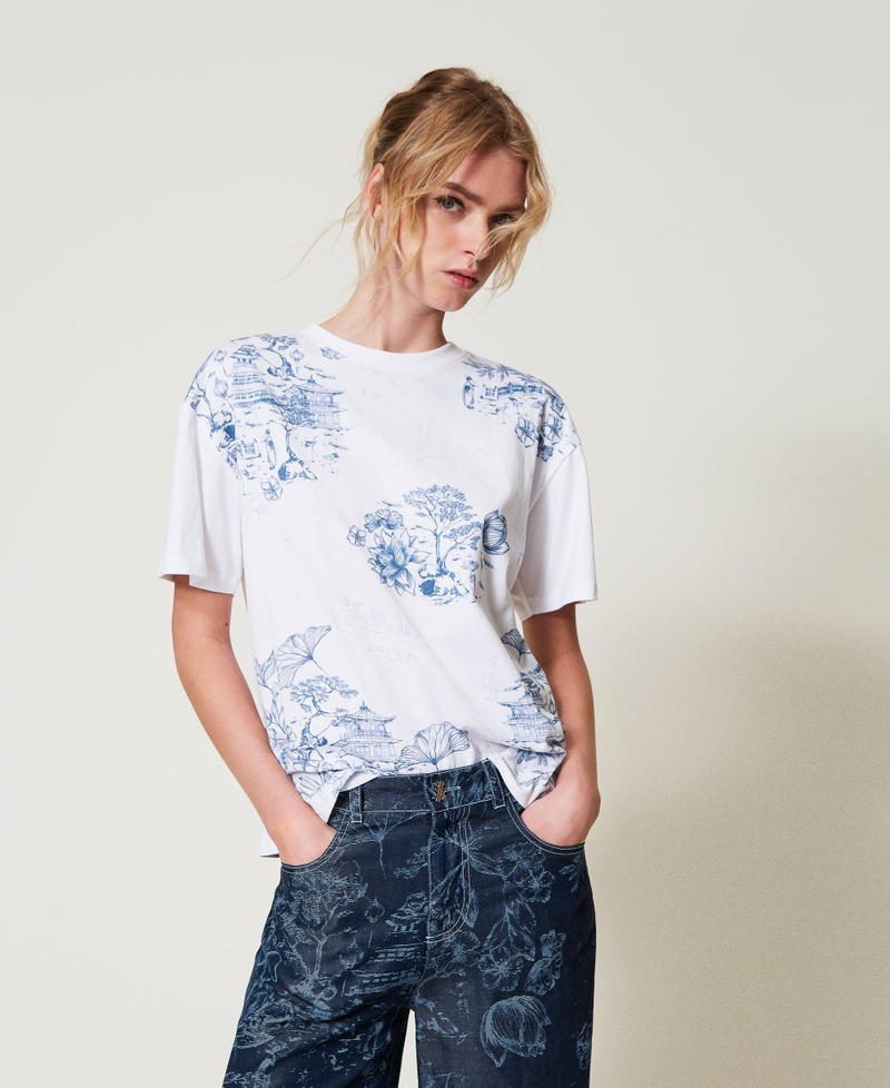 MYFO t-shirt with a floral print