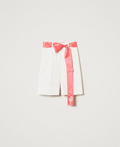 MYFO linen-blend shorts with belt