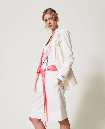 MYFO linen-blend shorts with belt