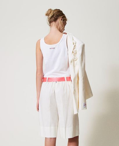 MYFO linen-blend shorts with belt