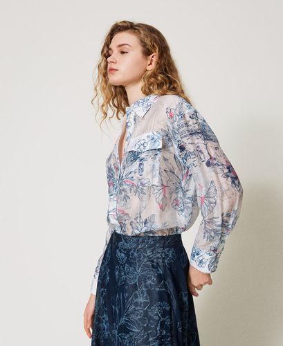 MYFO floral organza shirt