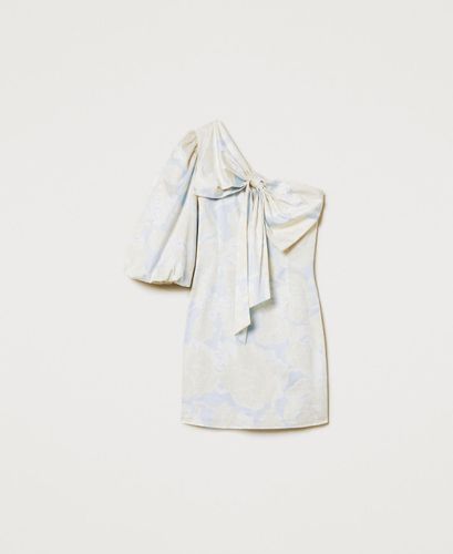Short one-shoulder dress with bow