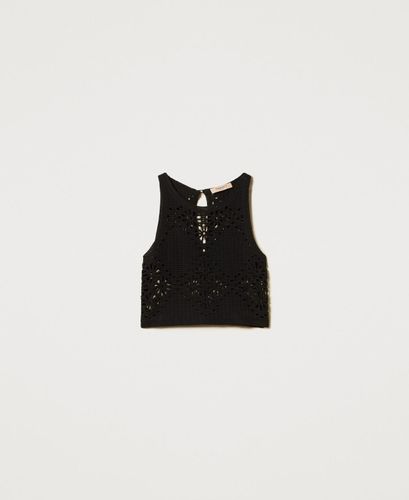 Floral crochet top
