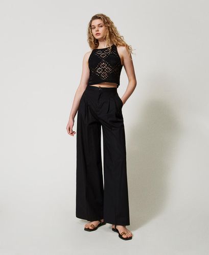 Floral crochet top