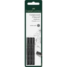 סט 3 פחם סינטטי extra soft FABER CASTELL