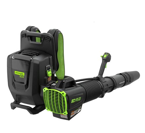 מפוח עלים נישא GREENWORKS 80V PRO דגם 99569 עם תא סוללות כפול, מנוע בראשלס, מהירות אוויר 248 קמ